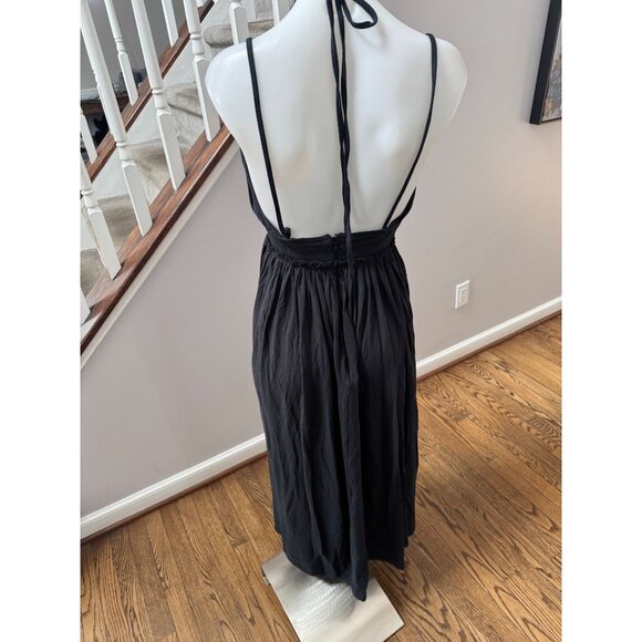 Ulla Johnson Freya Strappy Halter Neck Midi Dress Black Size 6 - Picture 5 of 5